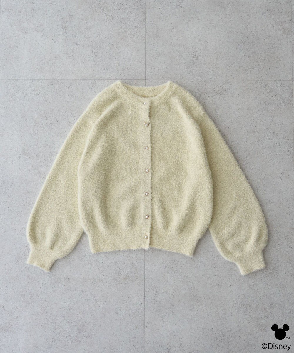 earth music&ecology 【予約】Disney/ポイントミッキーラメシャギーカーデ 