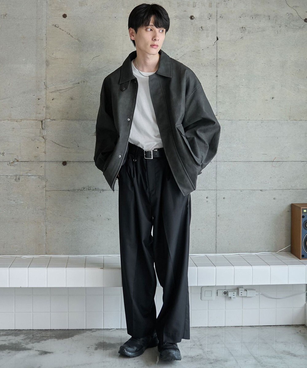 WEGO 【ユニセックス着用ITEM】エコレザー2WAYフライトジャケット 