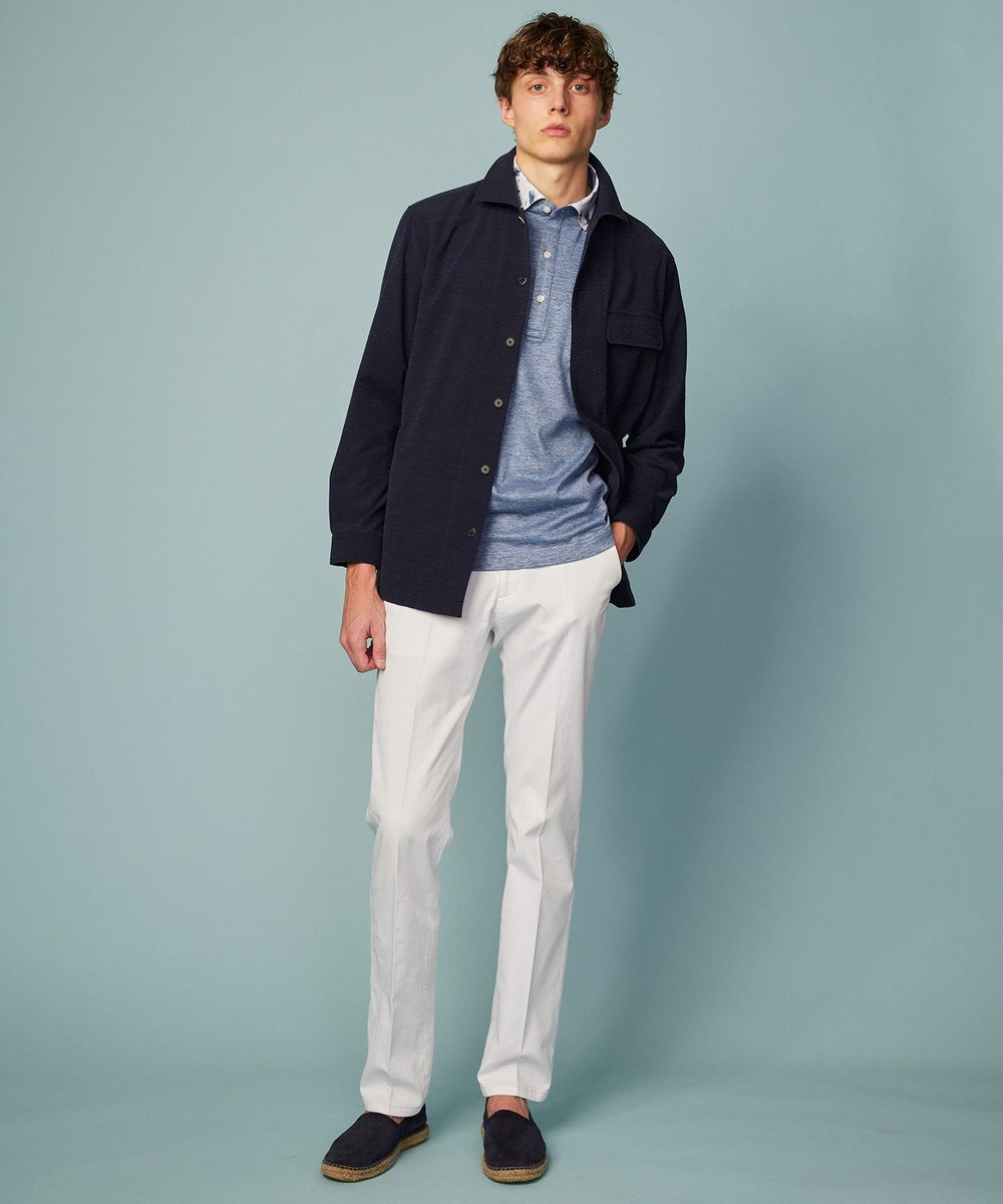 JOSEPH ABBOUD 【清涼・軽量・夏の軽羽織】クールサッカー ライトシャツ アウター 