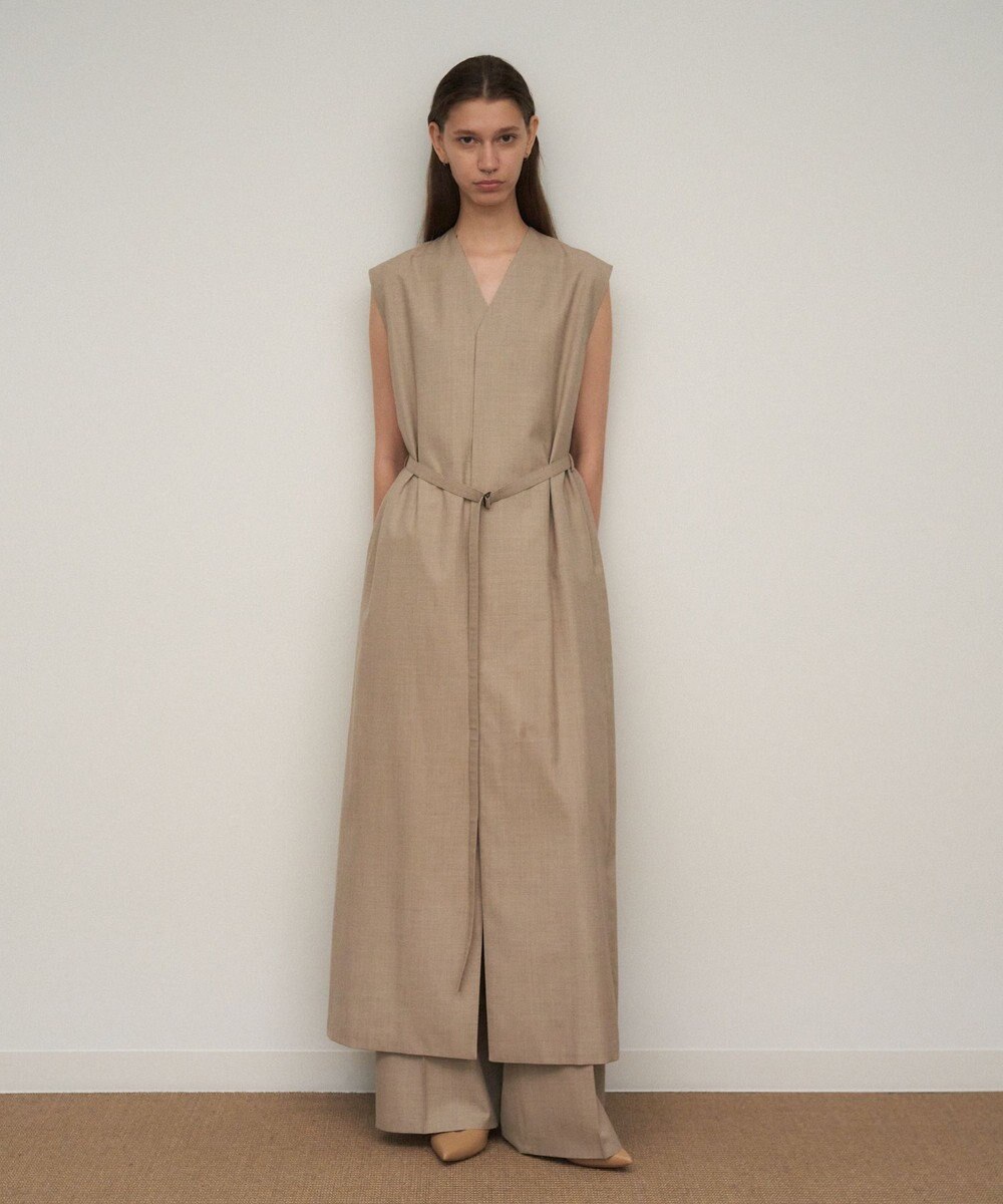 ATON WOOL SILK TWILL | ジレドレス 