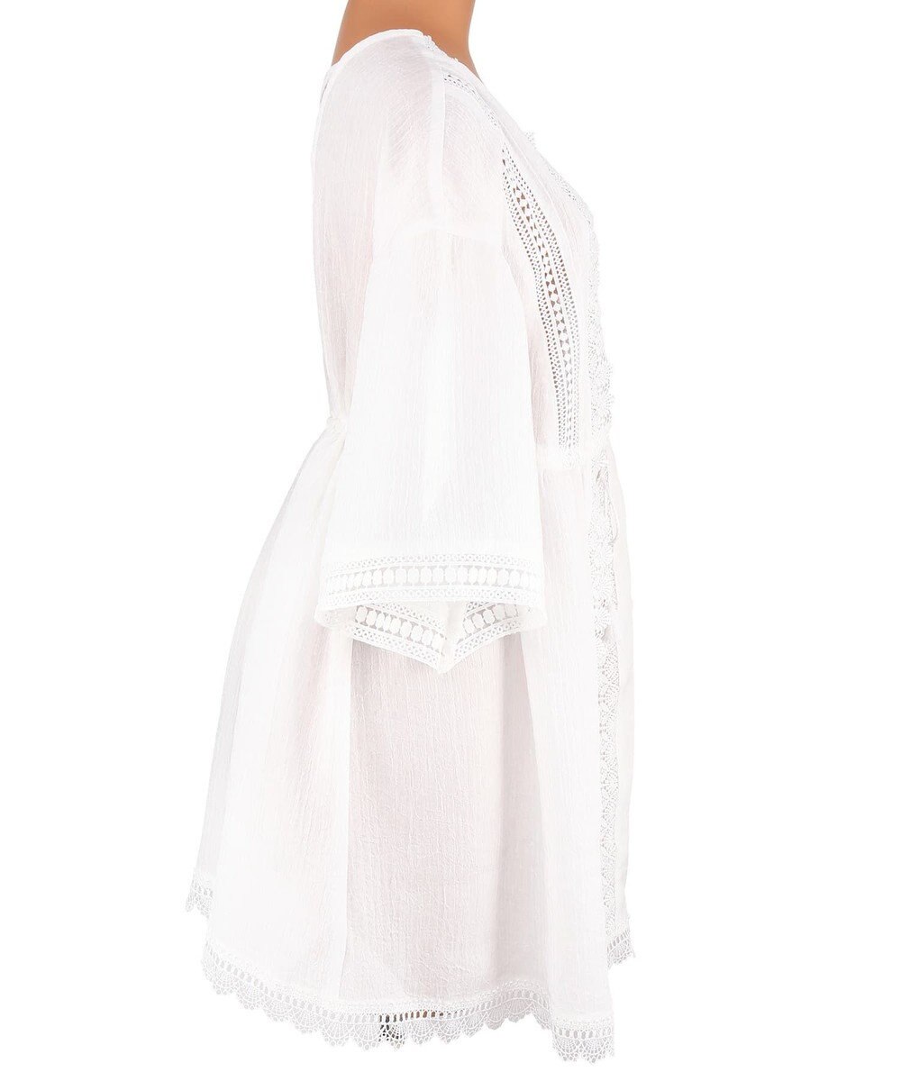 San-ai Resort（三愛水着楽園） 楊柳×レース　羽織り　F【San-ai Resort（サンアイリゾート）】 