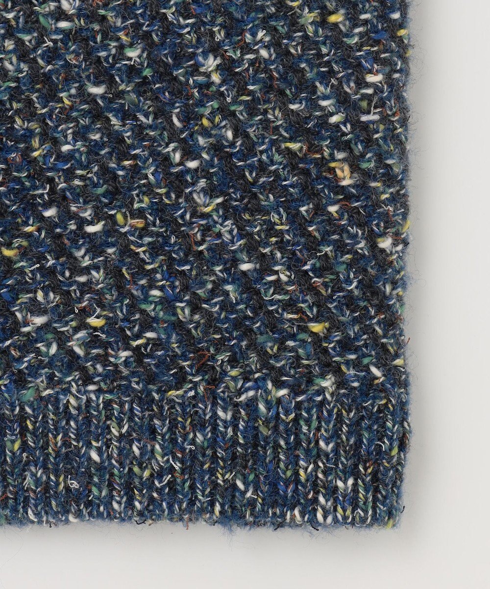 自由区 ミックスツイードニット  ベスト 