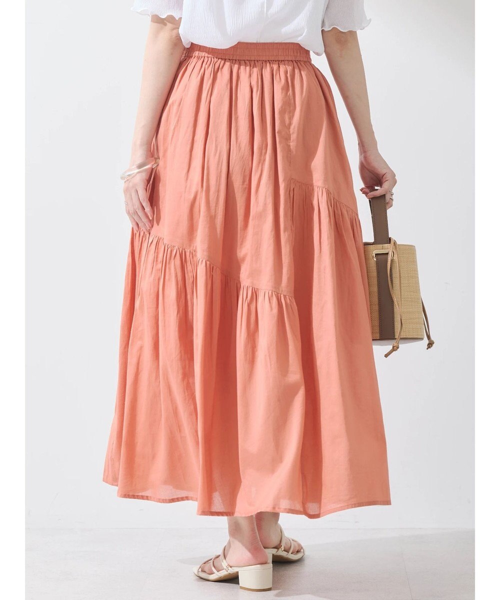 earth music&ecology コットンボイルランダム切替フレアスカート 