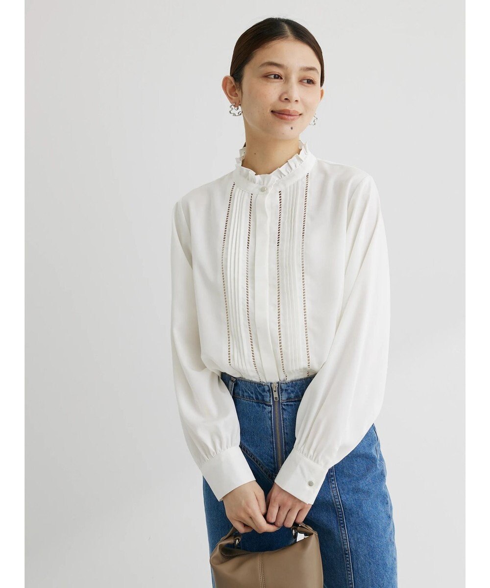 Green Parks ・ＥＬＥＮＣＡＲＥ　ＤＵＥ　ハシゴレースブラウス 