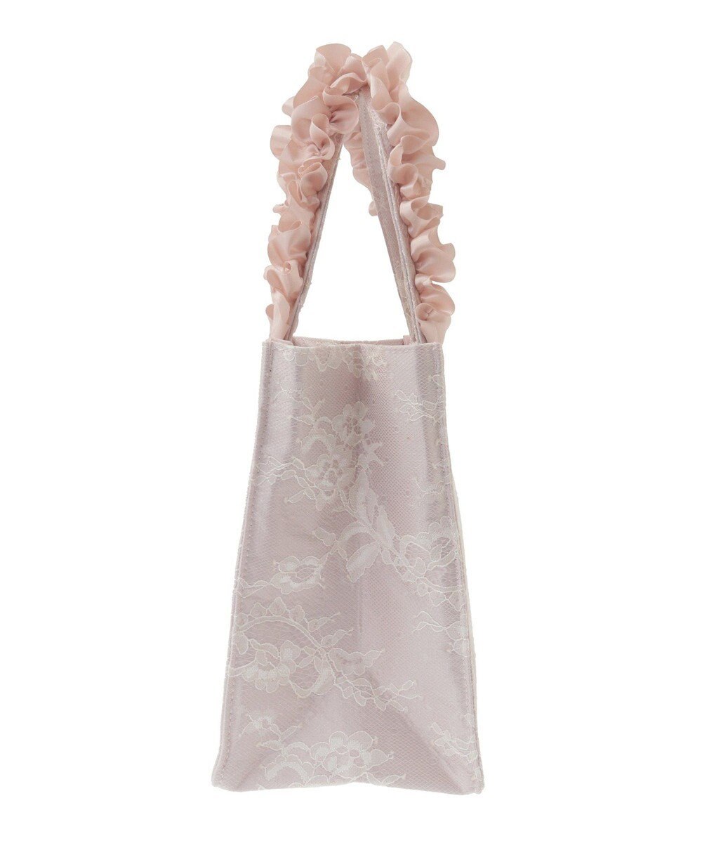 Maison de FLEUR レースフリルハンドルスクエアトートSバッグ 
