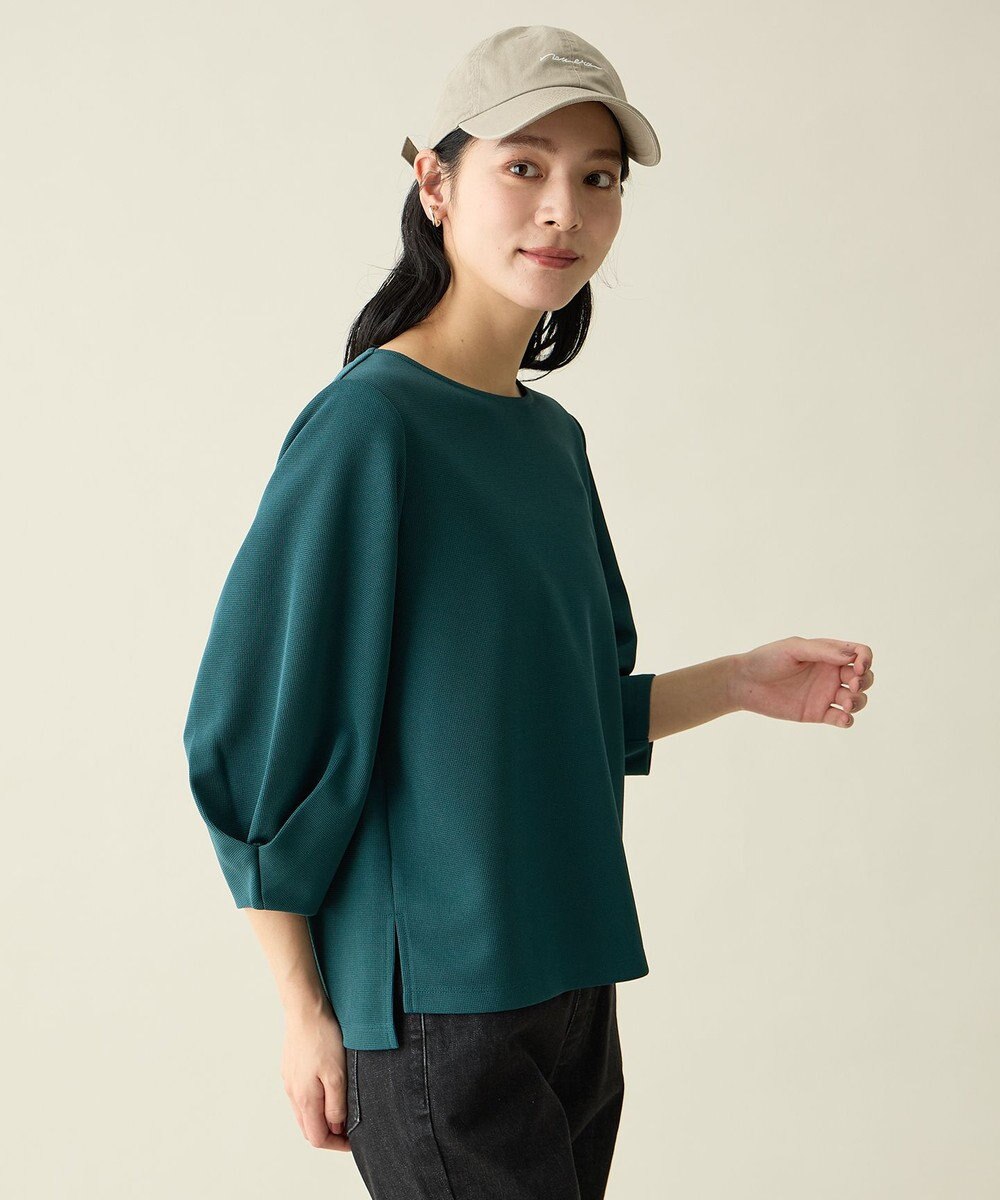 ANY コンフォータブル袖タックブラウス 