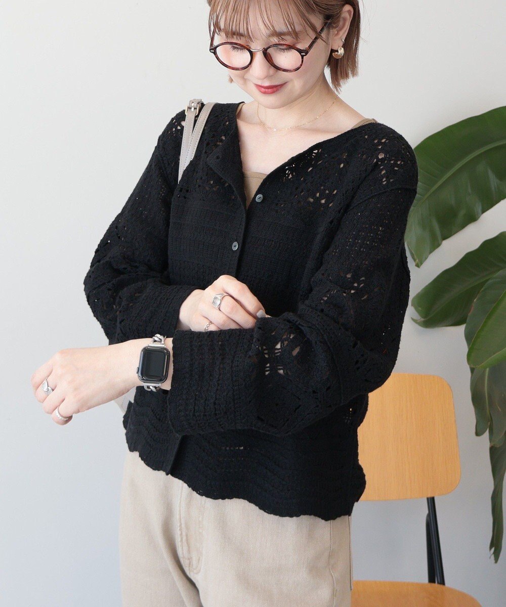 AMERICAN HOLIC クロシェニットカーディガン 