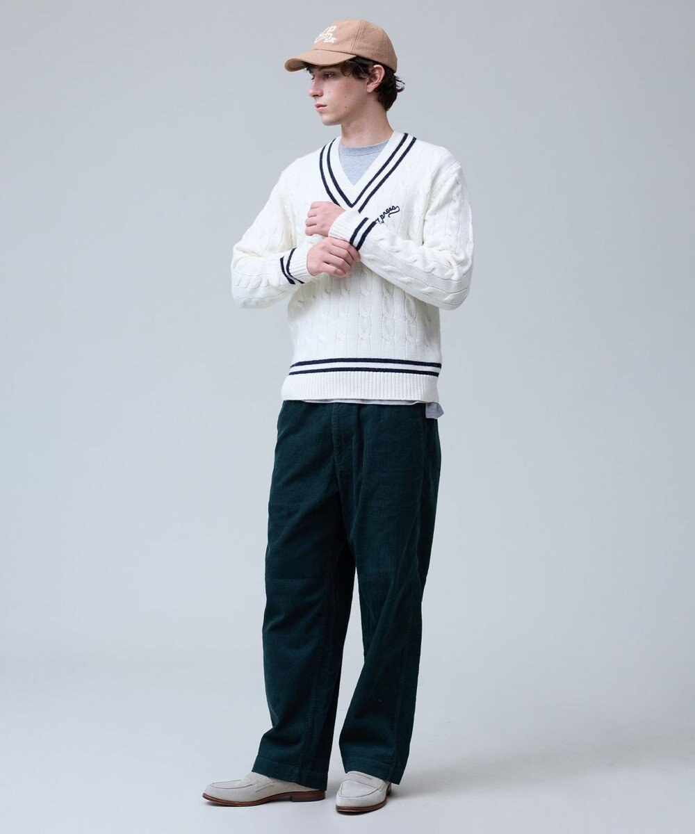 J.PRESS MEN 【NYUZELESS】ラムズウール ケーブルチルデン ニット 