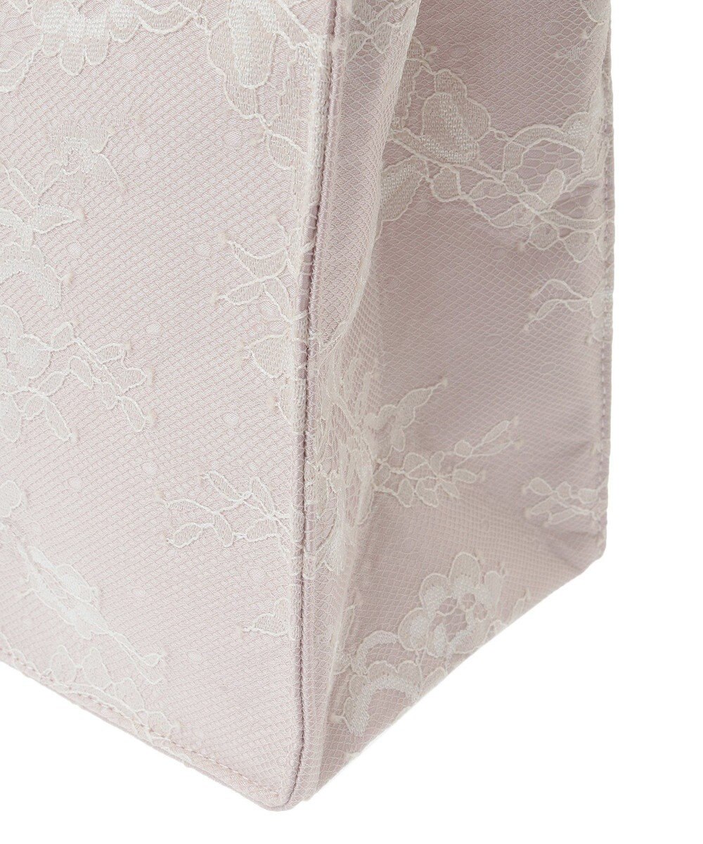 Maison de FLEUR レースフリルハンドルスクエアトートSバッグ 
