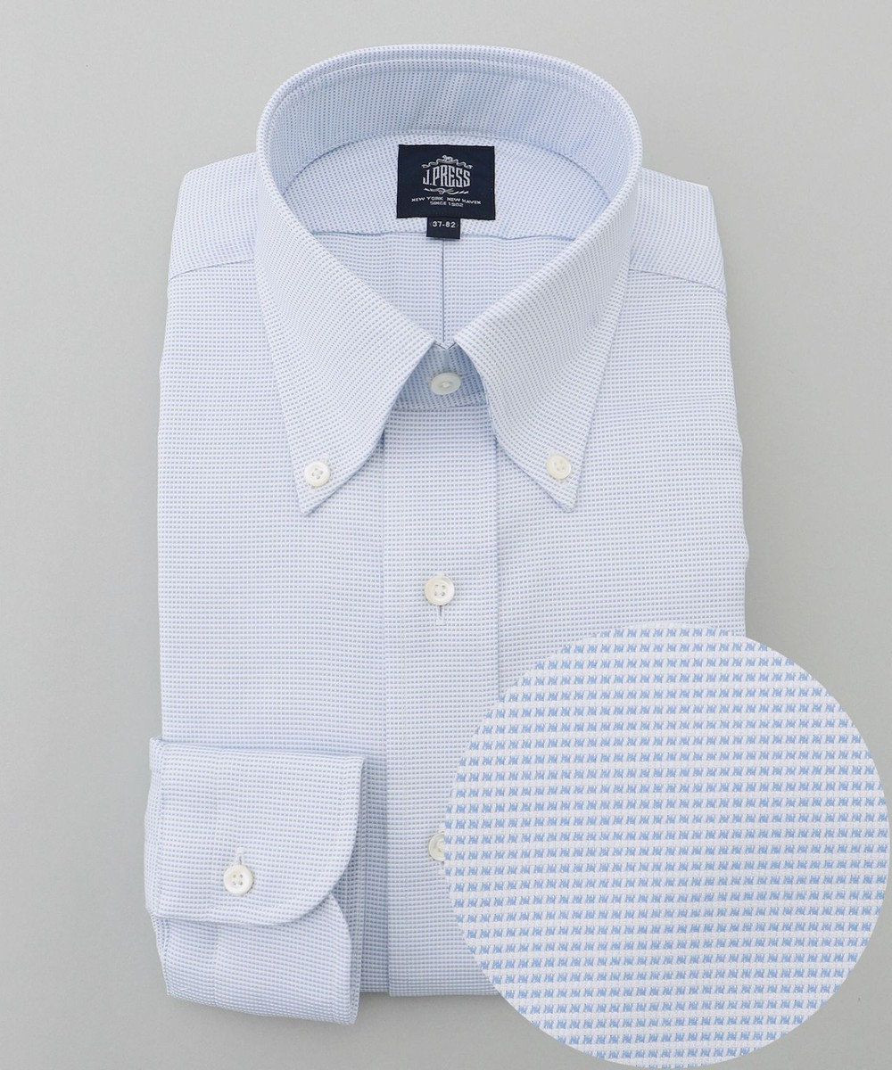 J.PRESS MEN 【PREMIUM PLEATS / 形態安定】ピンヘッド ドレスシャツ / B.D. 