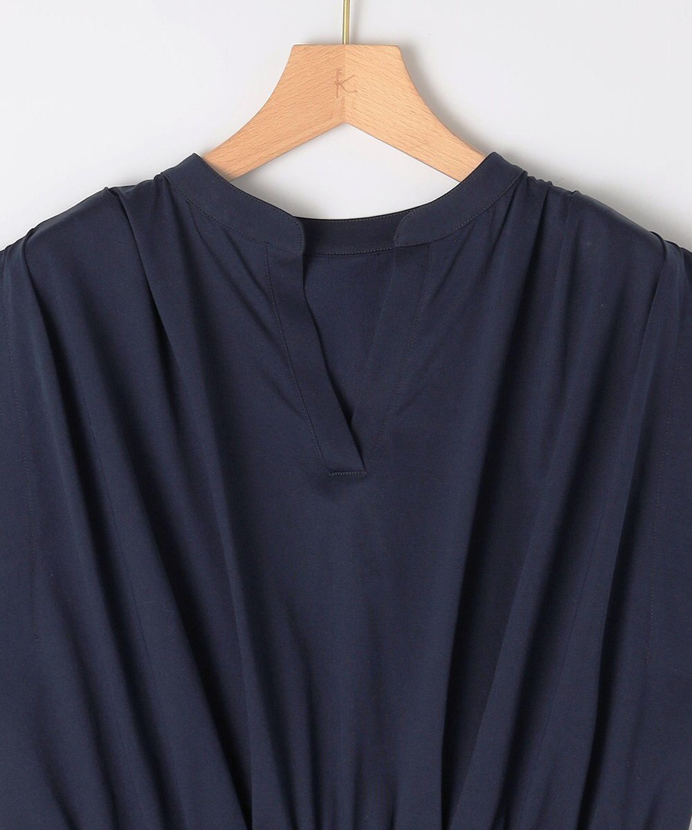 組曲 【洗える・WEB限定】プレーティング天竺 ドレープワンピース 