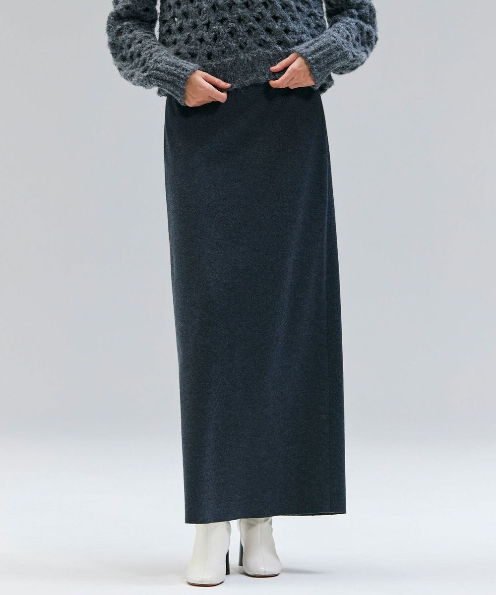 BEIGE， 【VERY NaVY12月号掲載】MONTAIGNE / イージーウエストウールロングスカート 