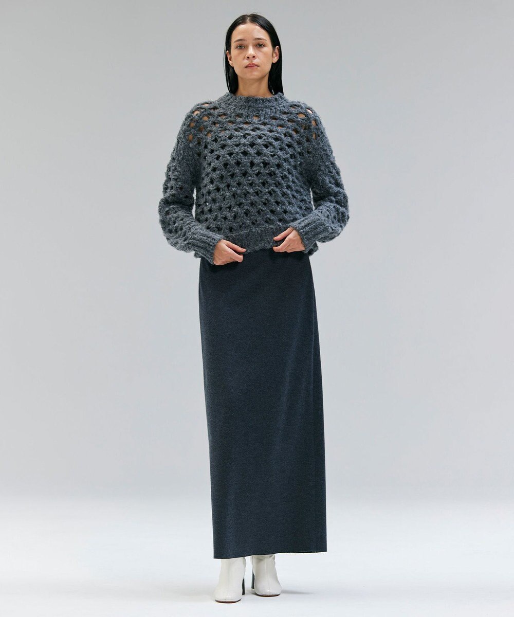 BEIGE， 【VERY NaVY12月号掲載】MONTAIGNE / イージーウエストウールロングスカート 