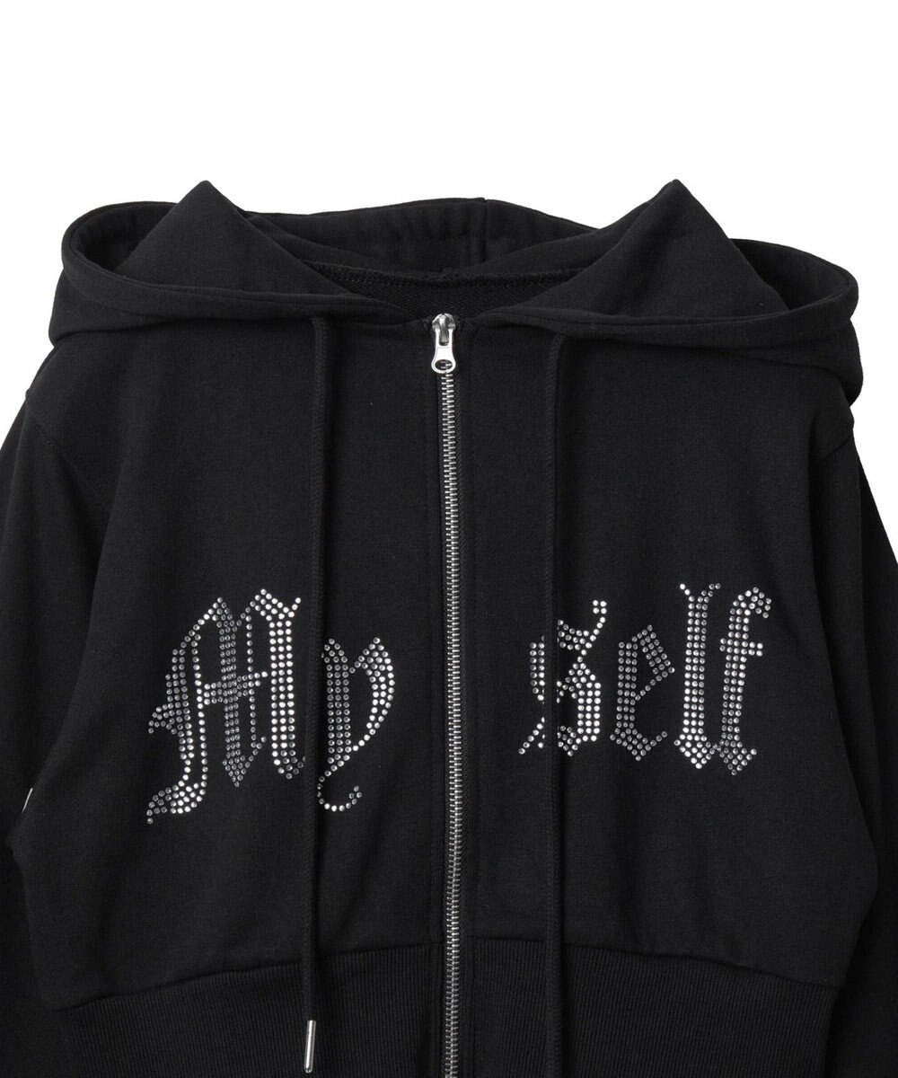 WEGO ラインストーンWジップショートパーカー 