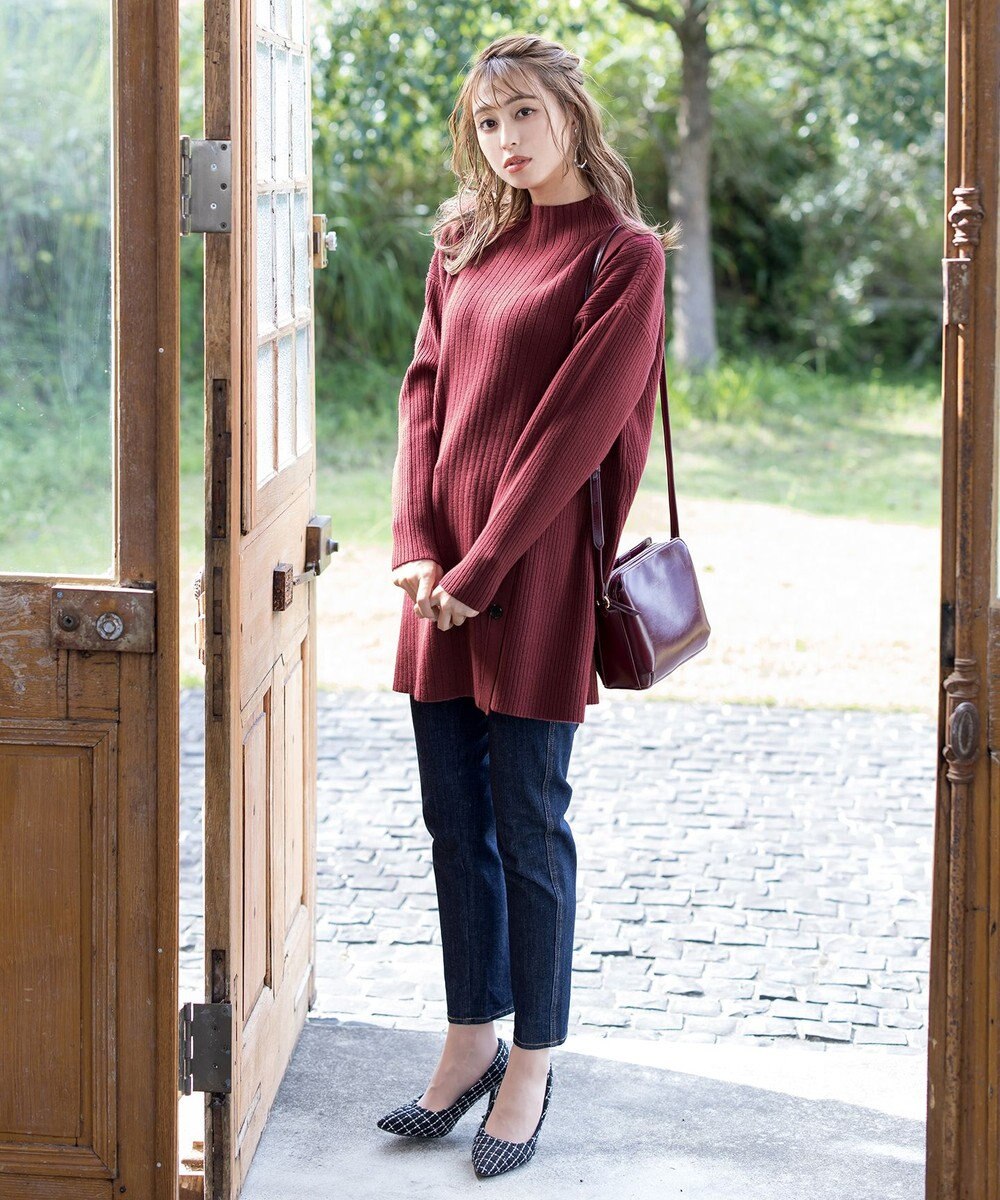 Tiaclasse L 【洗える】1枚でもレイヤード効果のあるサイドボタンチュニック 