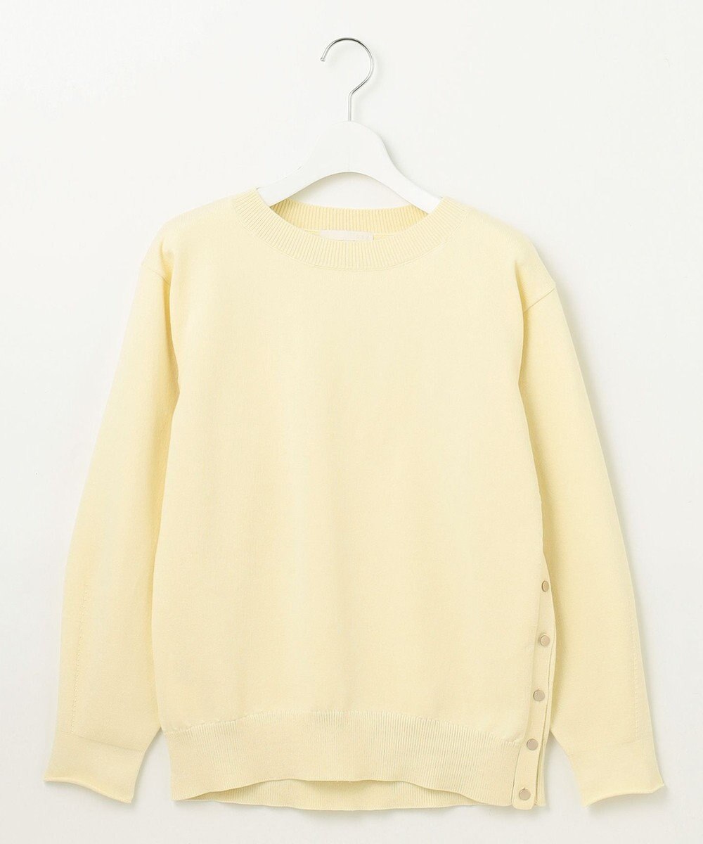 自由区 【WEB限定カラーあり・洗える】コットンナイロンミドルゲージ ニット 