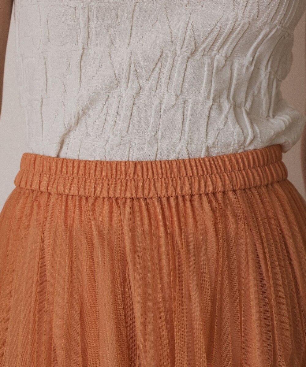 GRACE CONTINENTAL チュールマチプリーツスカート 