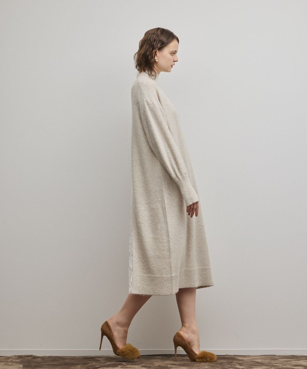 GRACE CONTINENTAL スパンコールニットワンピース 