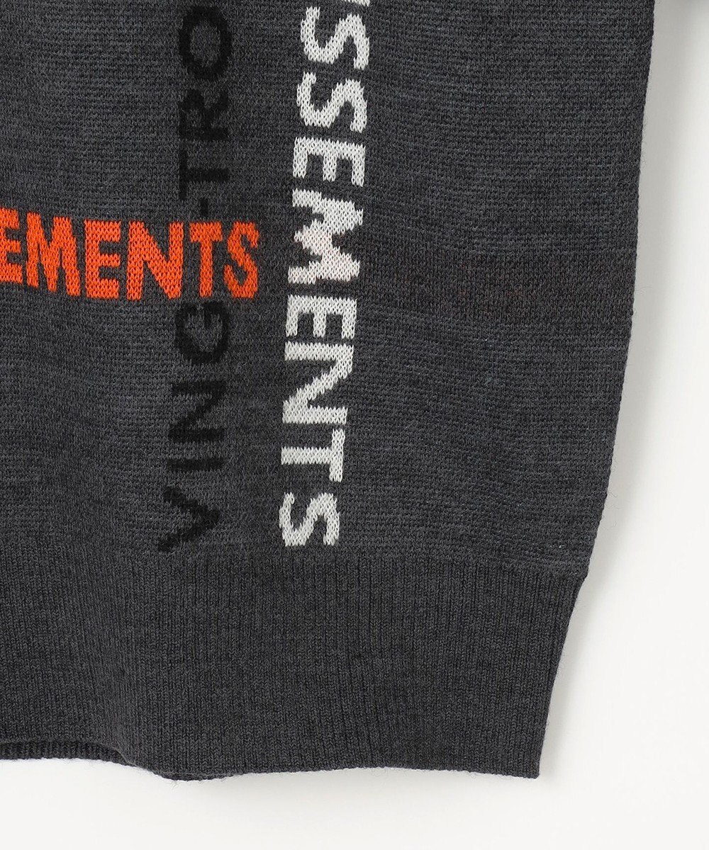 23区GOLF 【WOMEN】ロゴチェックジャガード　クルーネック ニット 