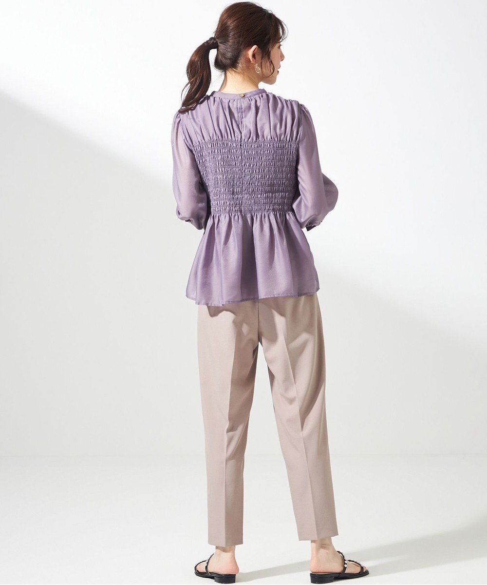 ANY SIS 【洗える】オーガンジーシャーリング ブラウス 