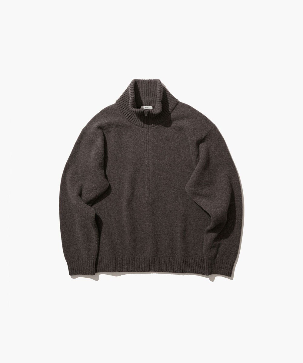 ATON LAMBS WOOL | ハーフジップセーター  - UNISEX 