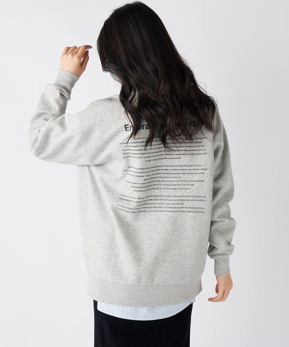 OP／FILA 【ocean pacific】Daily Cozy/あったか裏起毛ハーフジップロゴスウェット 