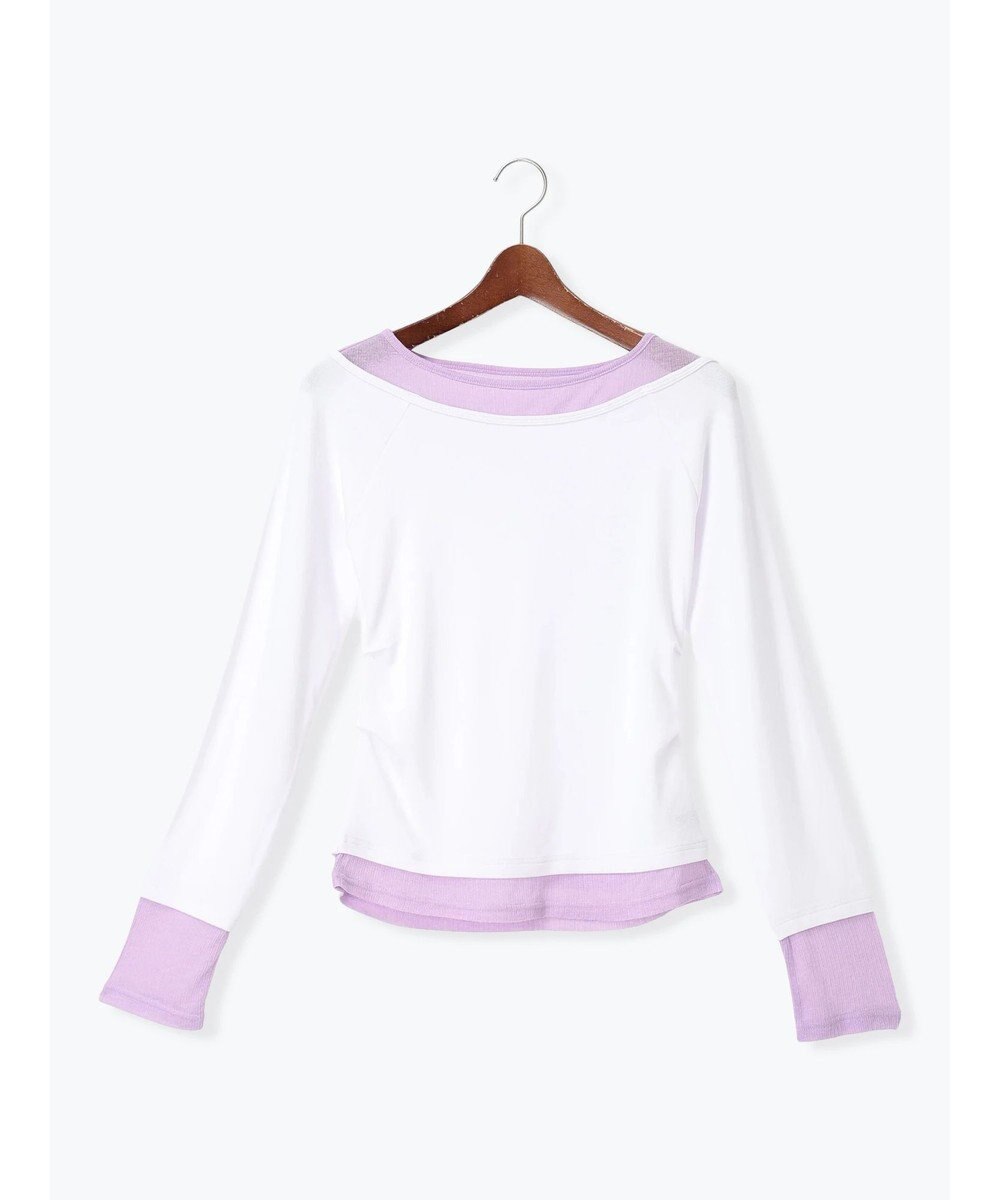 Te chichi レイヤードテレコトップス 