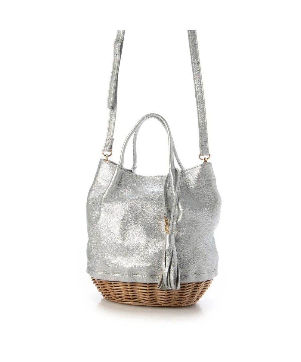 UNBILLION perche 牛革×ヤナギ底2wayトートバッグ 