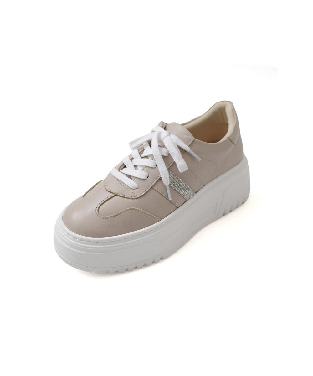 Pointer 日本製 本革ボリューム厚底スニーカー 