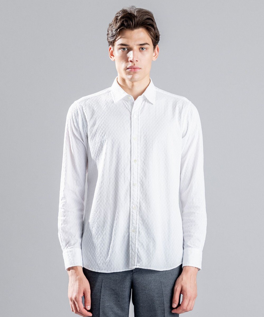 JOSEPH HOMME アロージャガードストレッチ　レギュラーカラーシャツ 