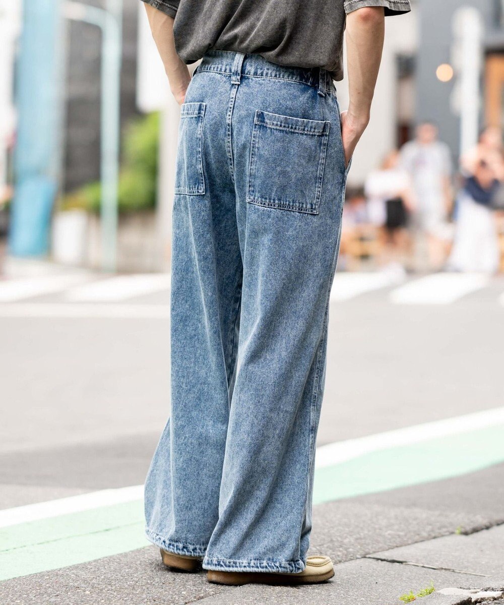 WEGO ローライズバギーフレアデニムパンツ 