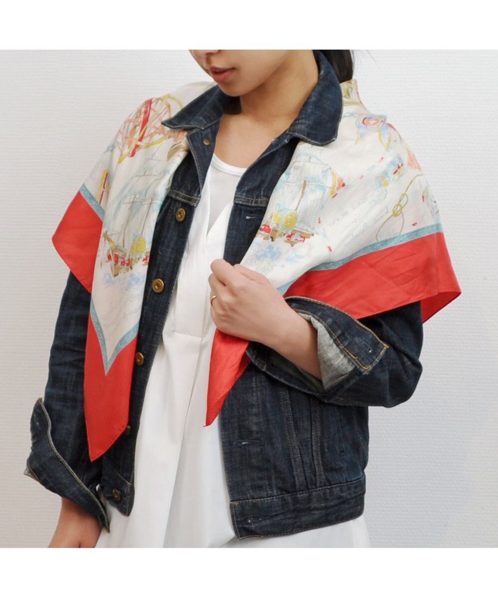 UNBILLION kakatoo アドベンチャー柄シルクスカーフ 