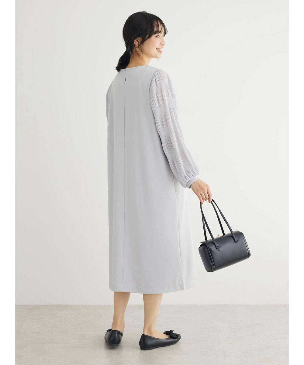 Green Parks マジョリカ袖ドッキングワンピース 