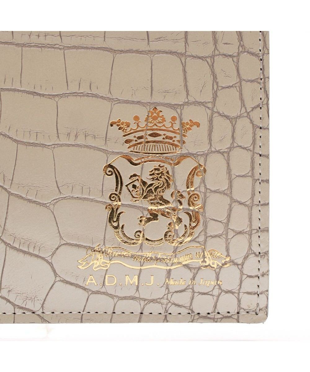 A.D.M.J. 【牛革】クロコ型押し/ロングウォレット 