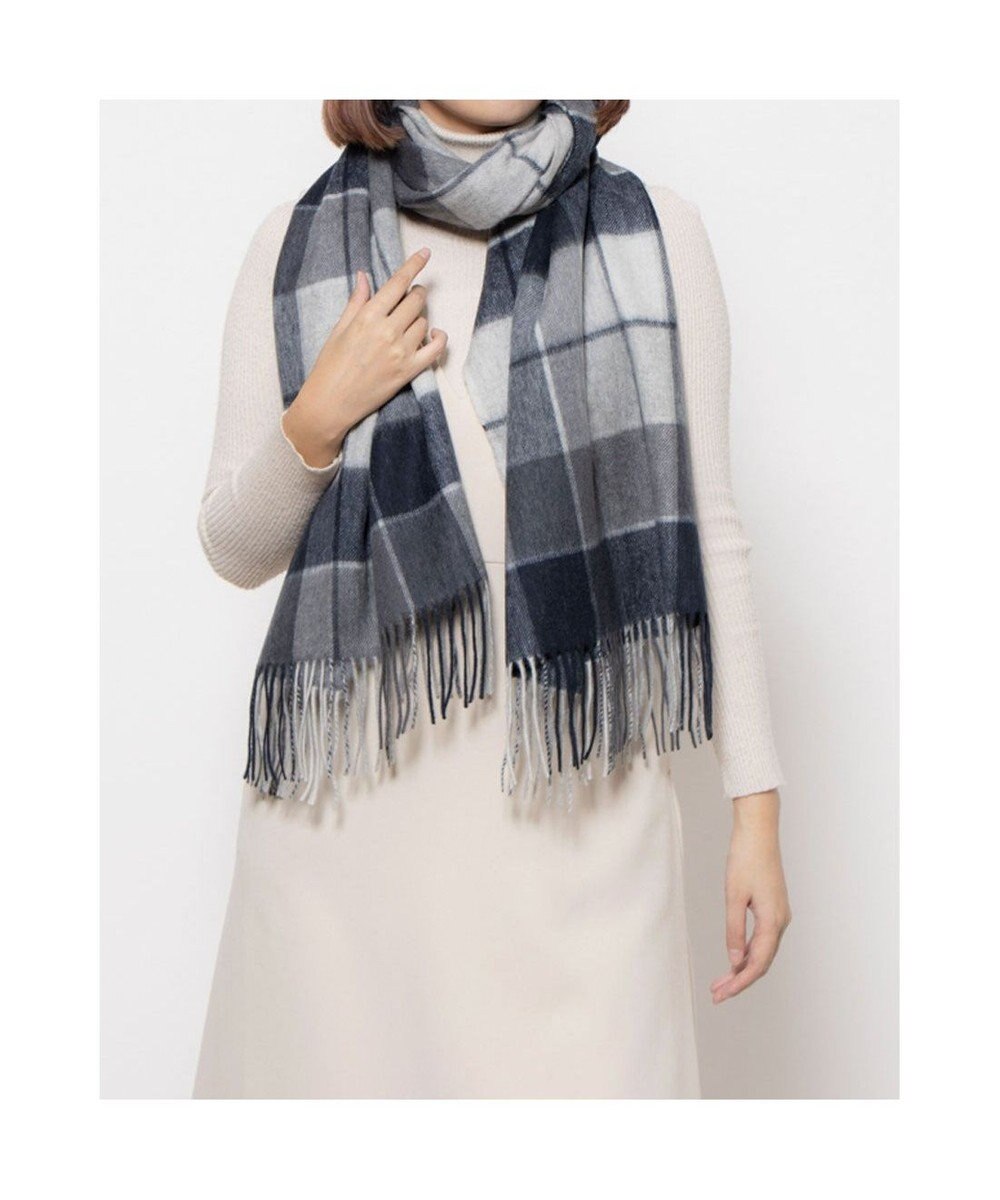 UNBILLION カシュネ cache nez / ウールチェックストール 