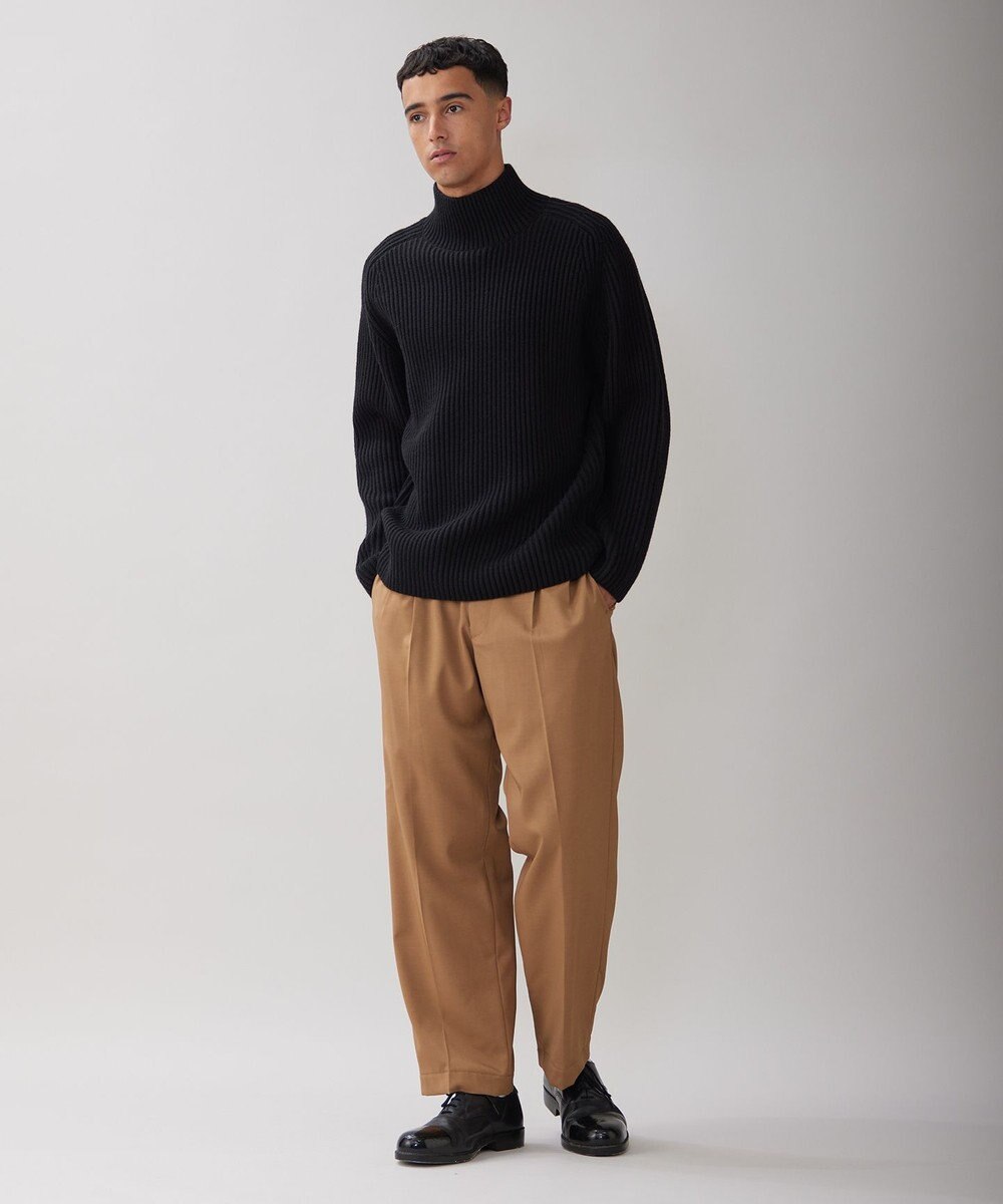 UNFILO MENS ウールライク ワイドパンツ 