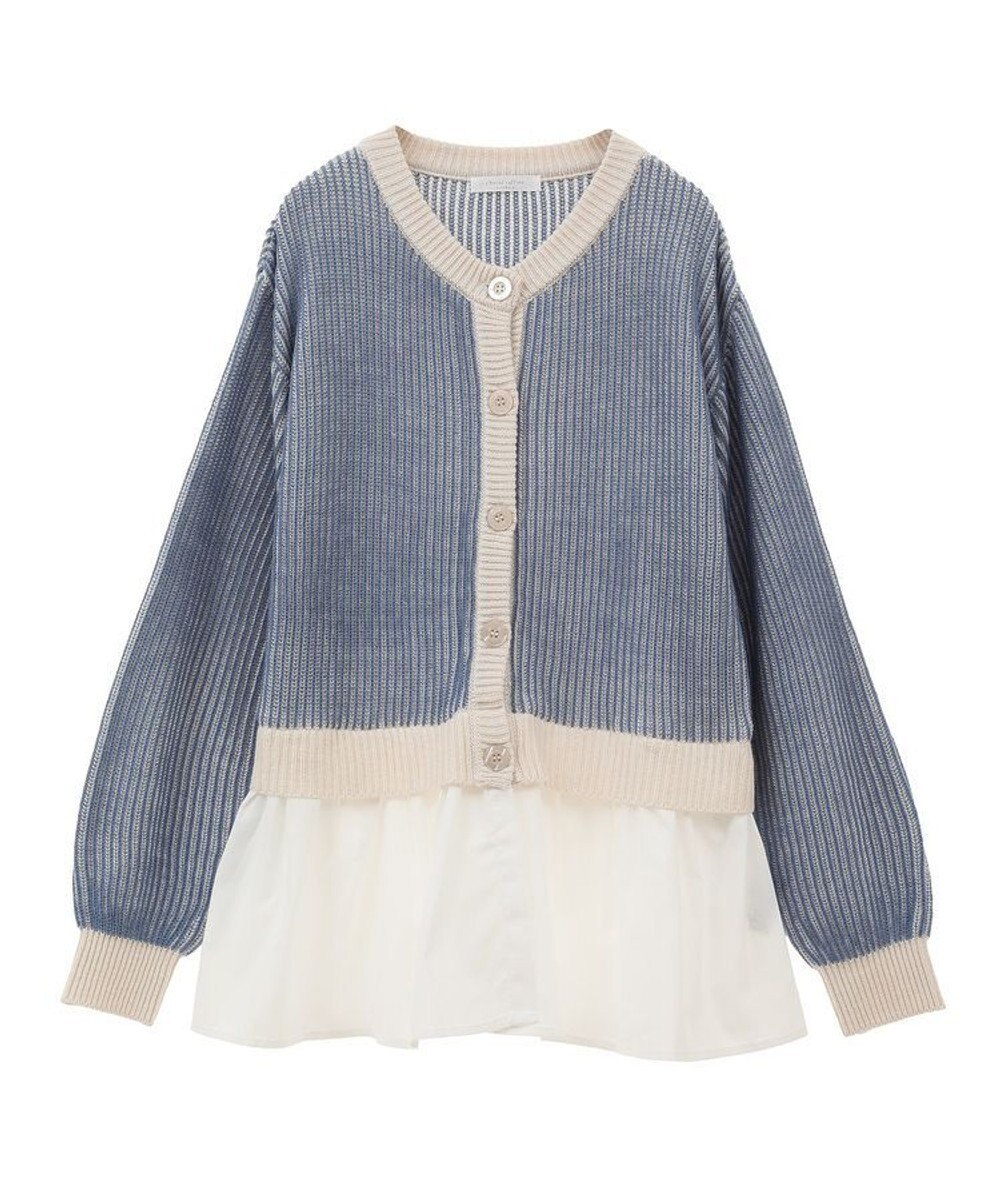 Green Parks 配色リブドッキングチュニック 