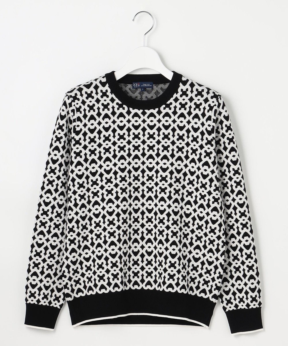 23区GOLF 【WOMEN】モノグラムジャガードセーター 