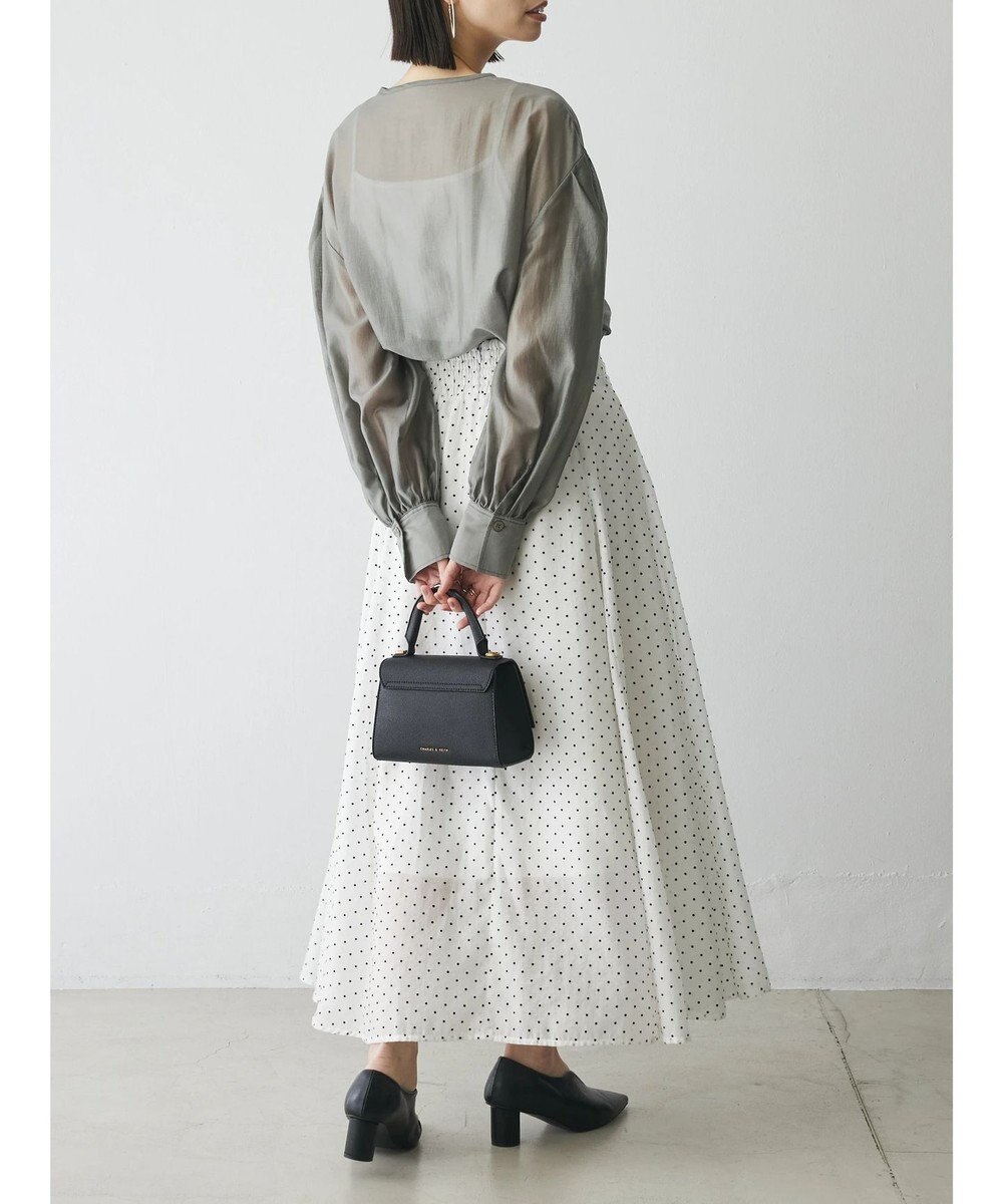 Green Parks AnriettMusee シアーボリュームスリーブブラウス 