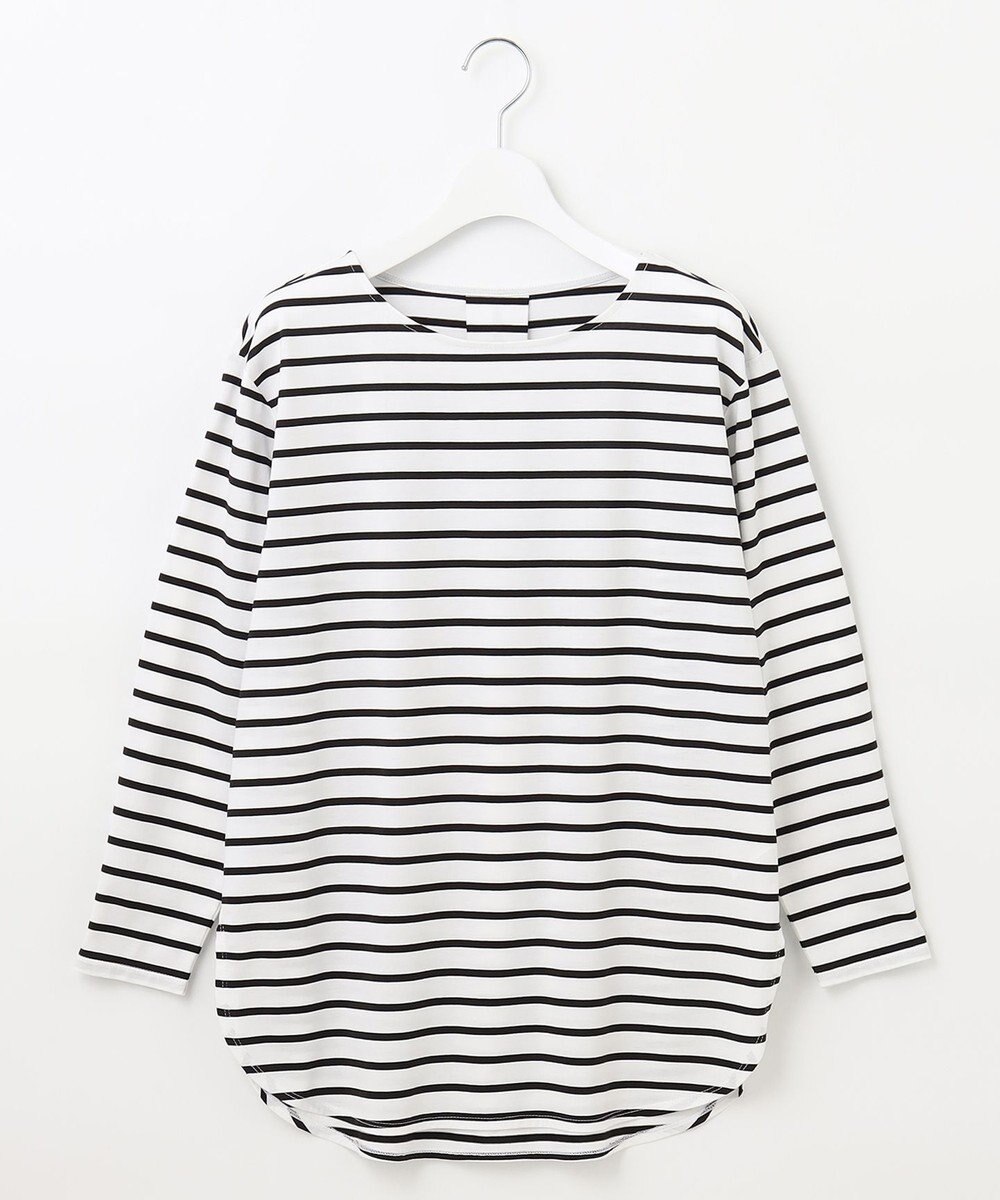 J.PRESS LADIES S ボーダー TEE シャツテール カットソー 