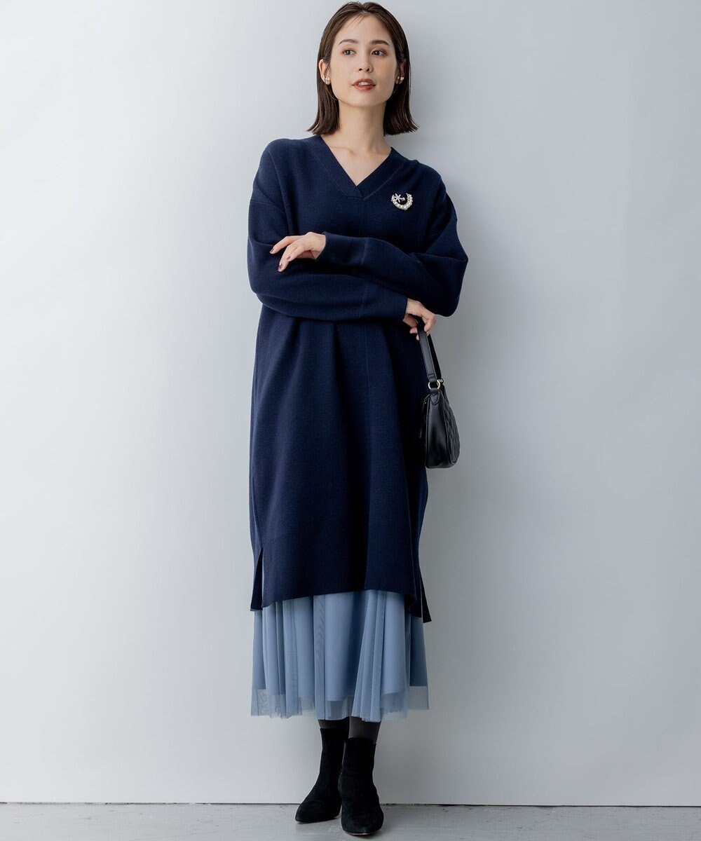 組曲 Aラインリラクシーニット ワンピース 