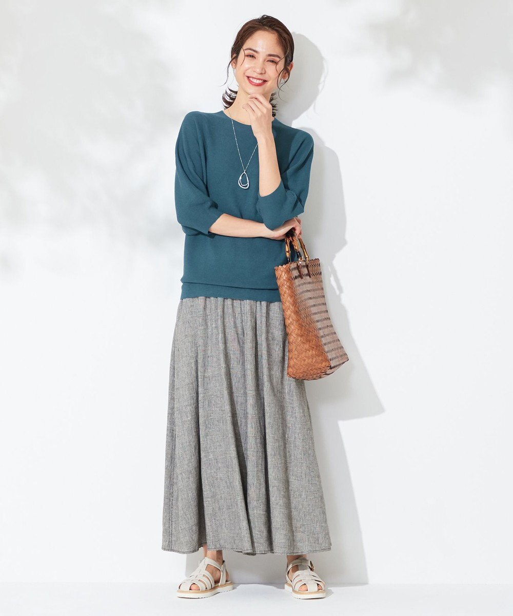 ANY 【接触冷感・UVケア】清涼リネン ガウチョパンツ 