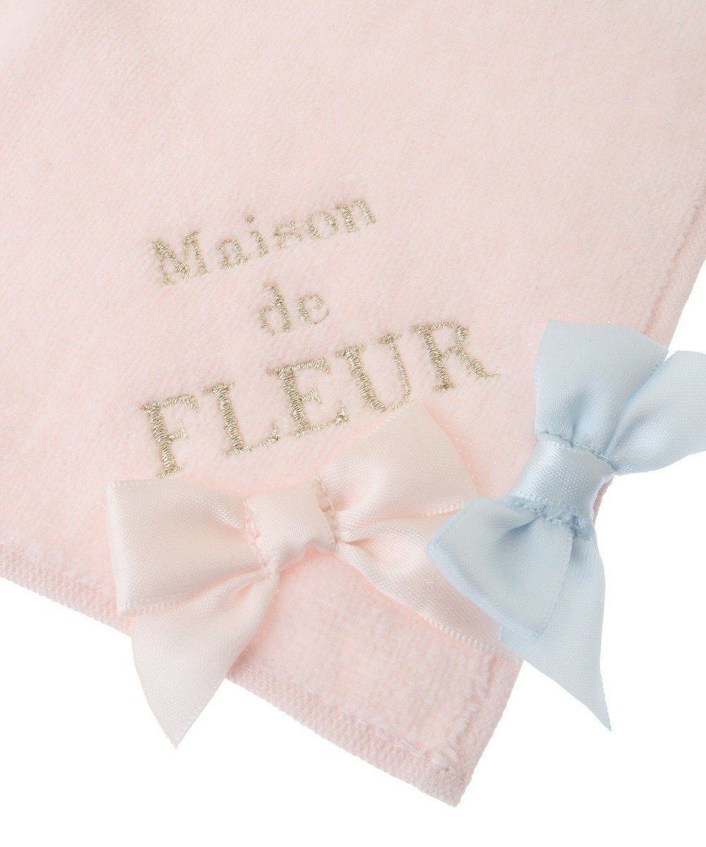 Maison de FLEUR バイカラーリボンタオルハンカチ 