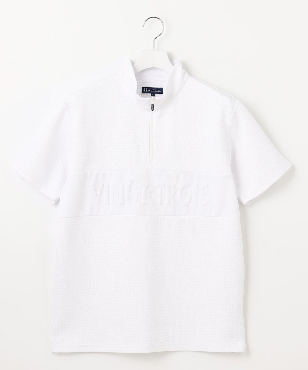 23区GOLF 【MEN】着脱しやすいバンプジャージー　ハーフジップカットソー 