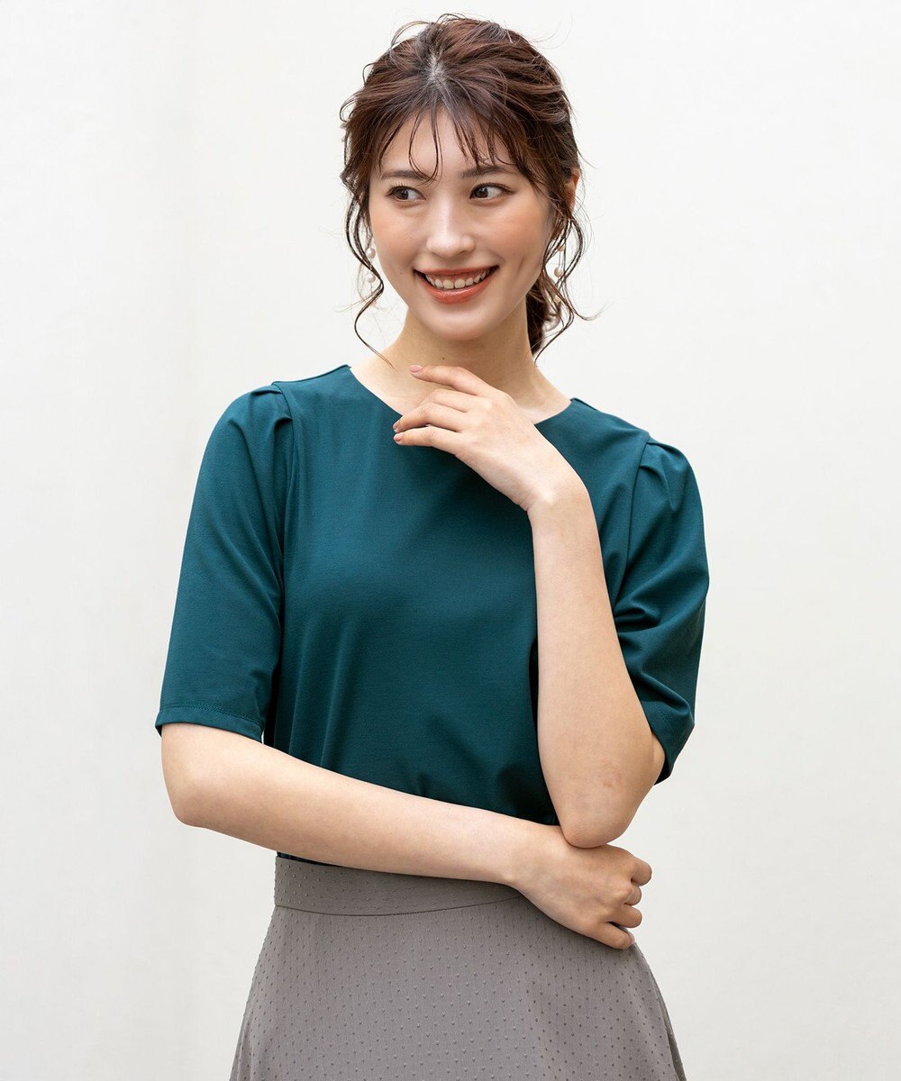 ANY SIS 【接触冷感・UVカット・洗える】ハイストレッチスムースタックスリーブ カットソー 