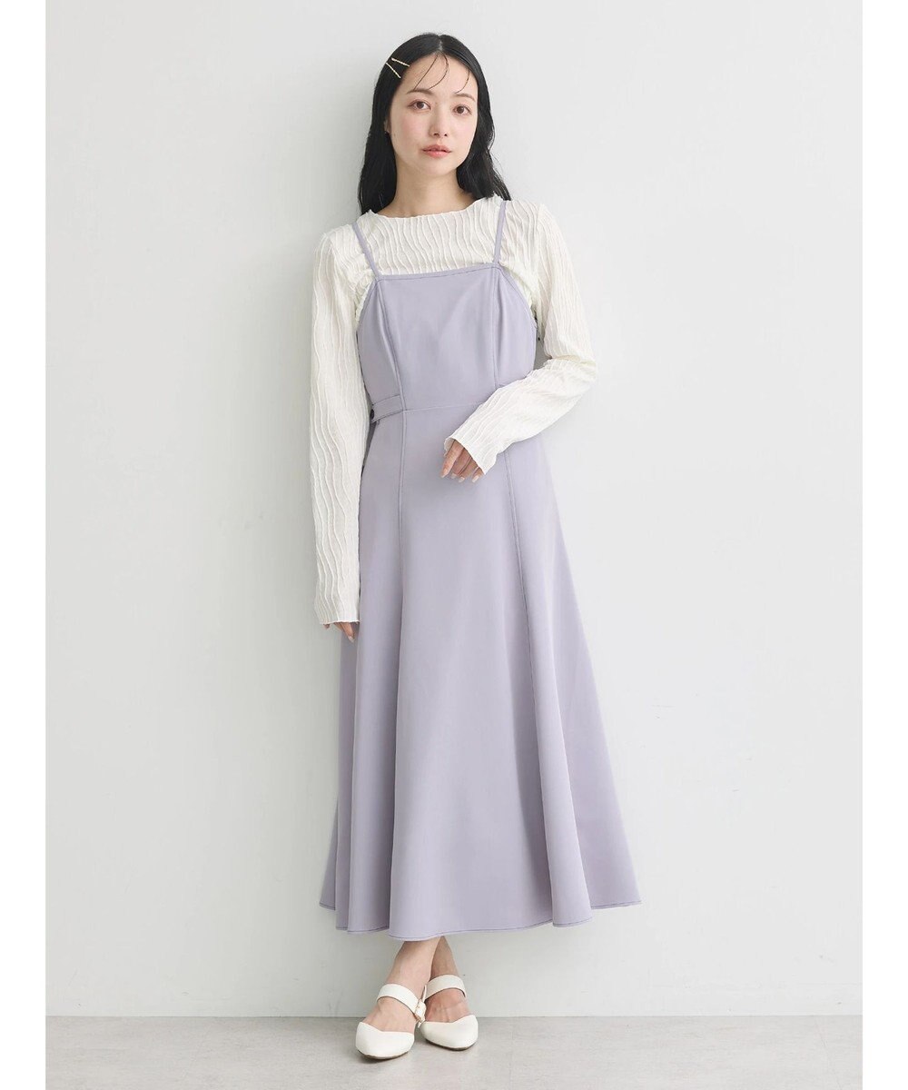 earth music&ecology サイドベルトフレアワンピース 