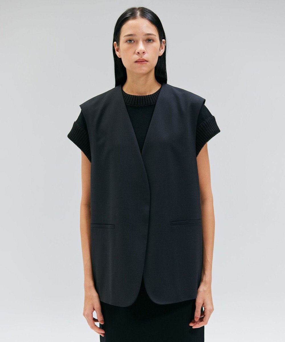 BEIGE， 【セットアップ対応・VERY 11月号掲載】ZEPHYR / ウールライクノーカラージレ 