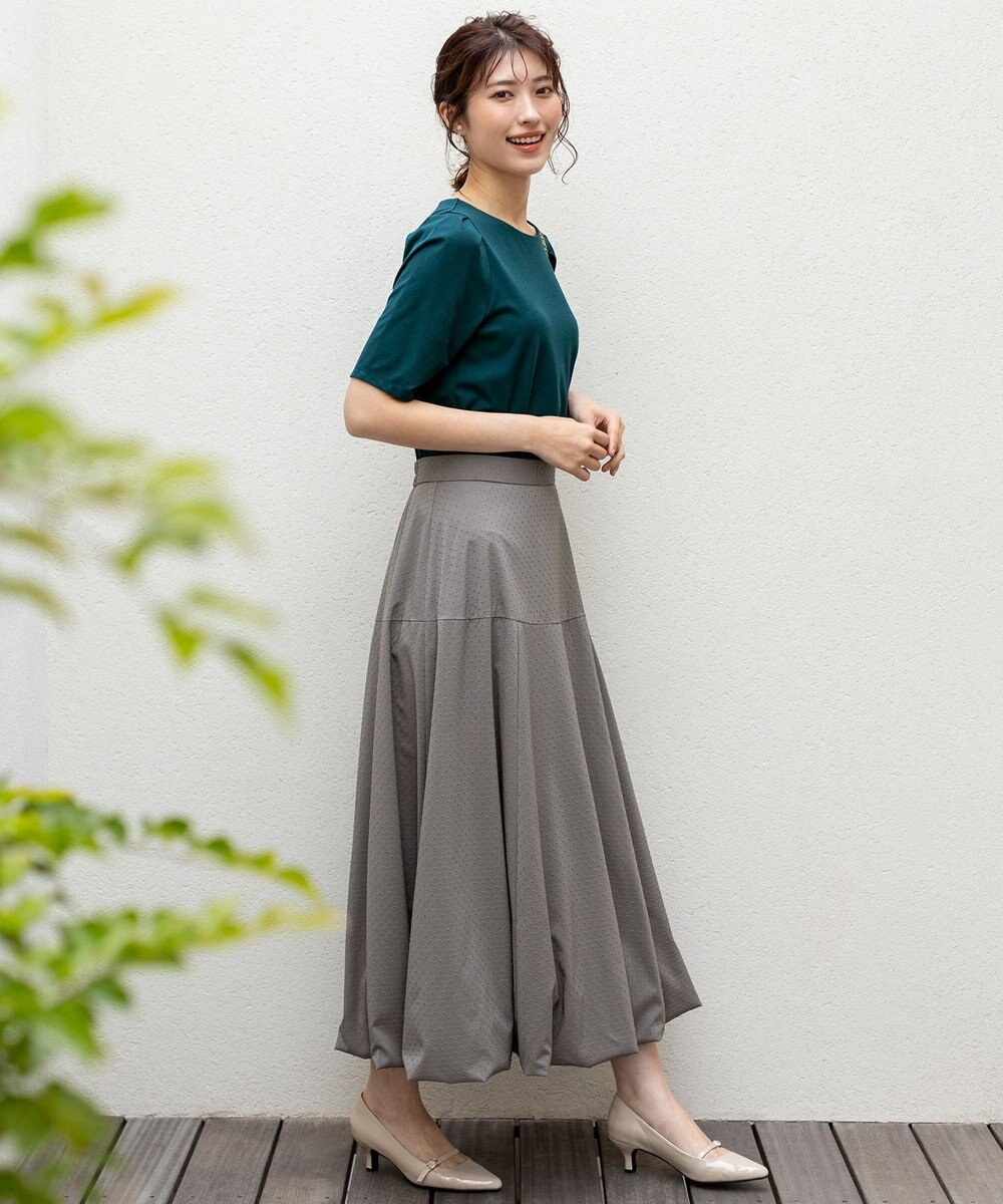 ANY SIS 【接触冷感・UVカット・洗える】ハイストレッチスムースタックスリーブ カットソー 