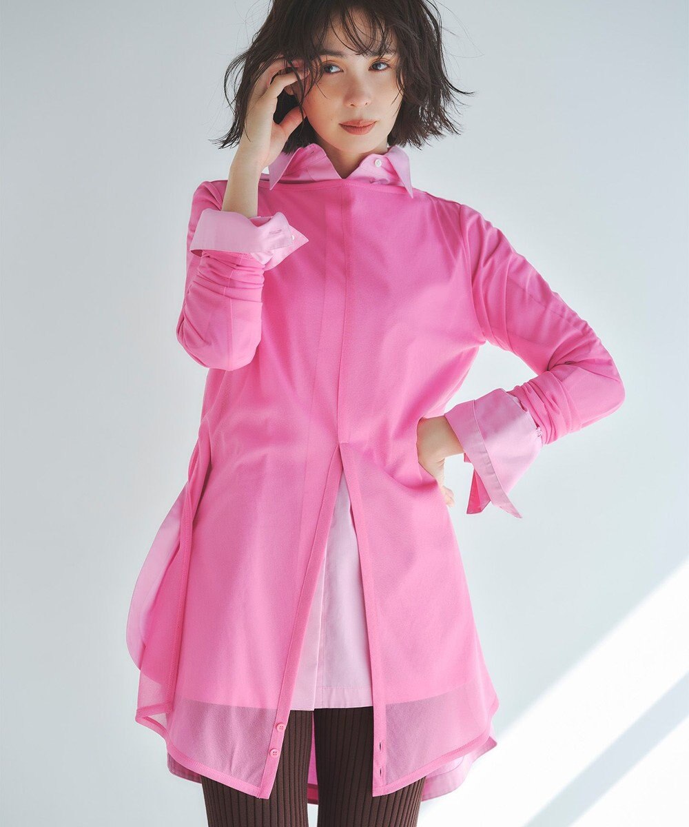 uncrave トリコットシフォン カシュクールトップス 