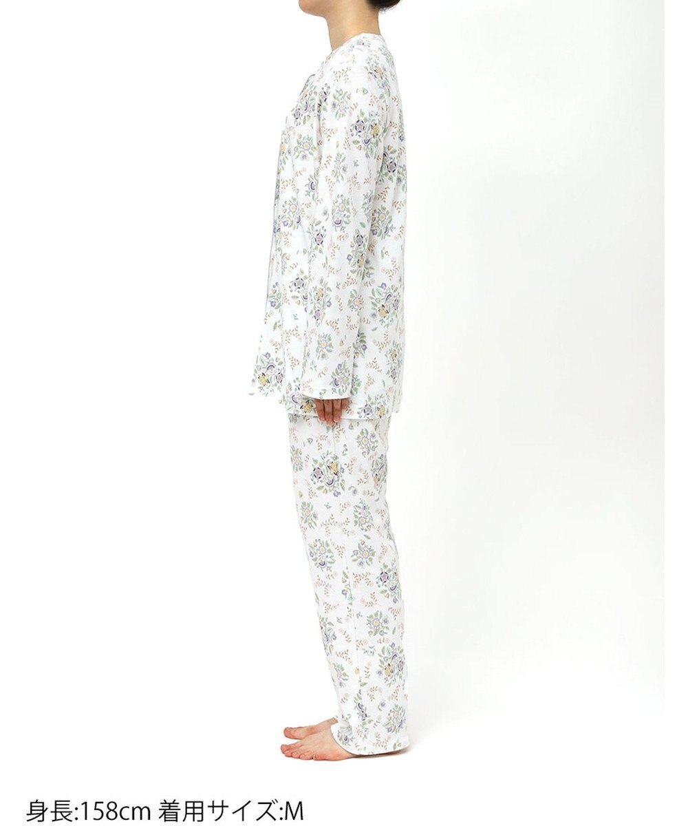 WACOAL ワコール_リラックス＆スリープ パジャマ 綿100%(本体) あったか 長袖 長ズボン ミントン レディース NDW456 /ワコール 